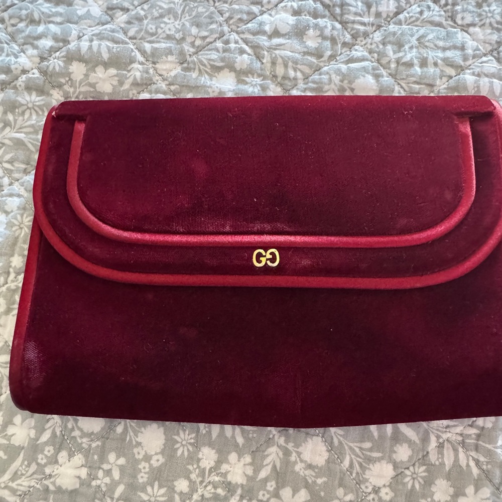 Gucci Rich Red Velvet Clutch